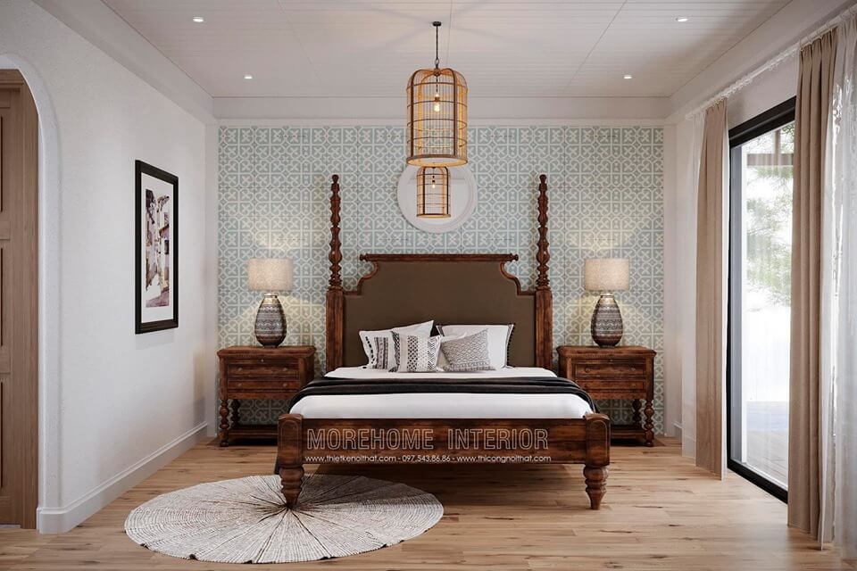 Giường ngủ biệt thự alt=