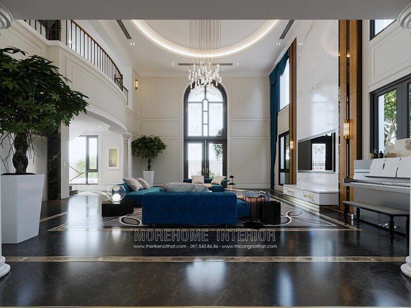 Trang trí phòng khách biệt thự đẹp cao cấp tại Hải Phòng Thiết kế phòng khách biệt thự