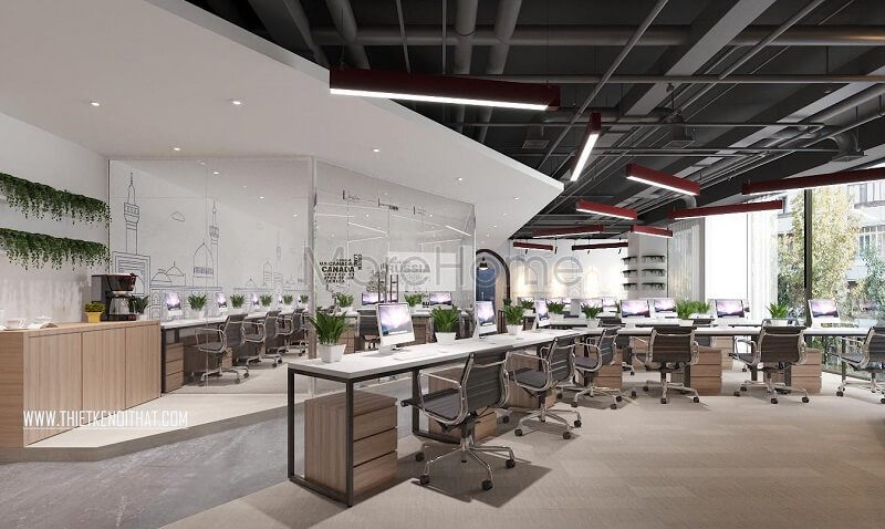 Mẫu thiết kế văn phòng SAFFRON sáng tạo, độc đáo với cách bố tri không gian hợp lí thu hút khách hàng đến đây